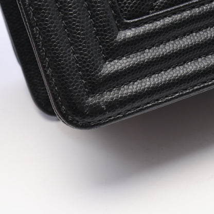 ボーイシャネル スモール チェーンショルダーバッグ キャビアスキン ブラック ゴールド金具 シャネル バッグ CHANEL