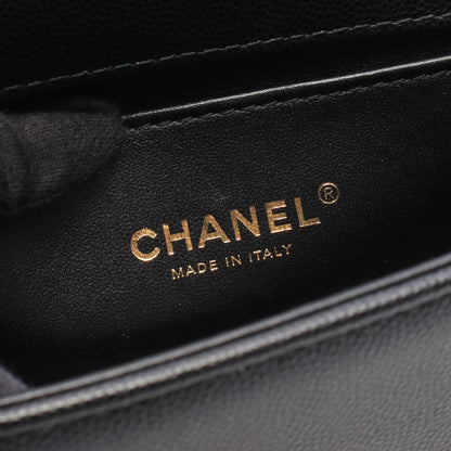 ボーイシャネル スモール チェーンショルダーバッグ キャビアスキン ブラック ゴールド金具 シャネル バッグ CHANEL