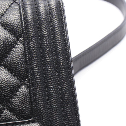 ボーイシャネル スモール チェーンショルダーバッグ キャビアスキン ブラック ゴールド金具 シャネル バッグ CHANEL