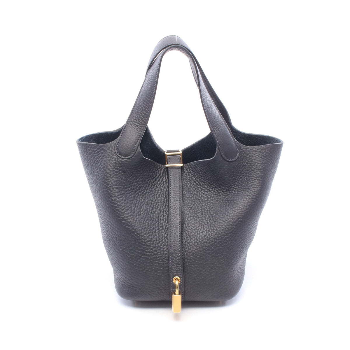 ピコタンロックPM キャバン ハンドバッグ トリヨンクレマンス ネイビー ゴールド金具 G刻印 エルメス バッグ HERMES