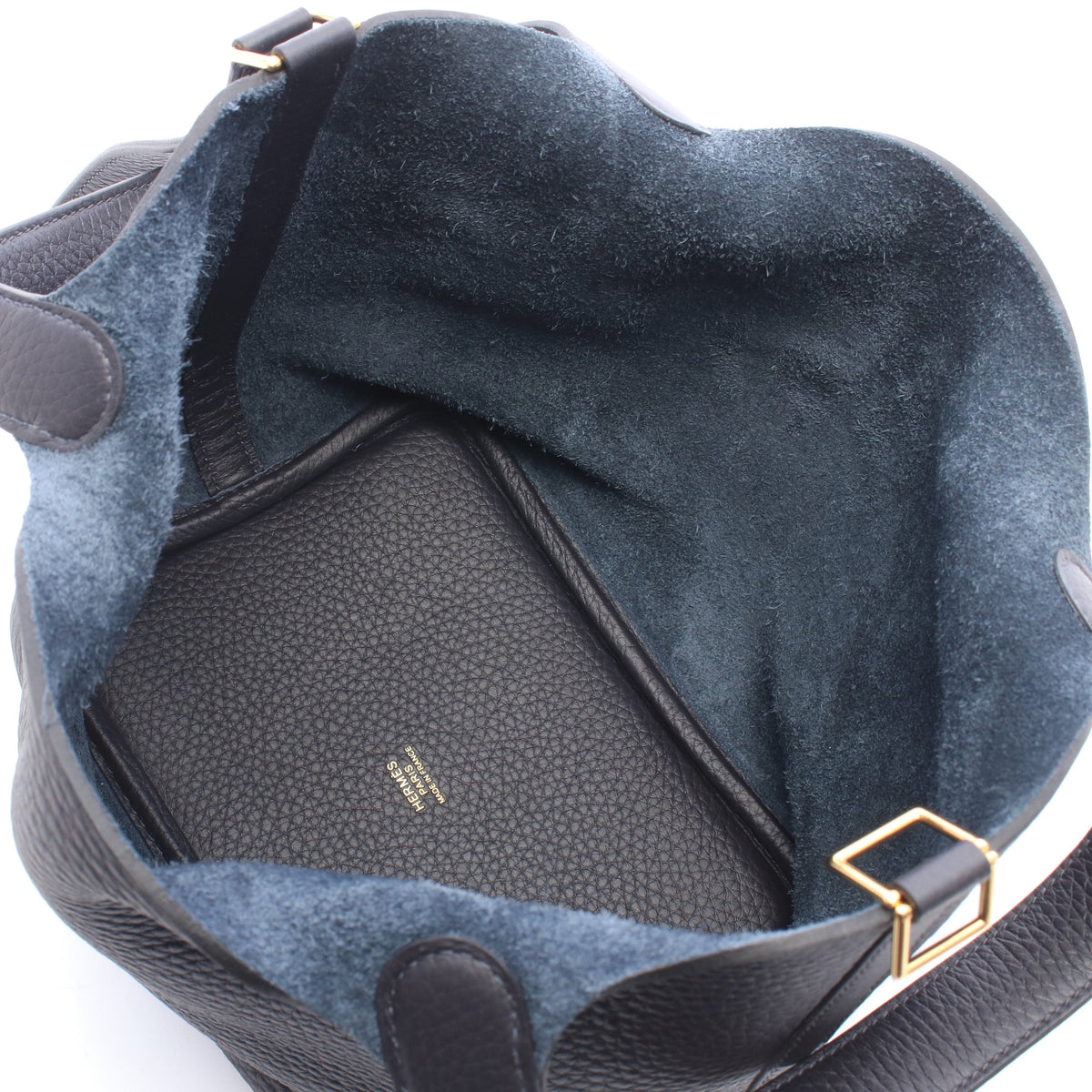 ピコタンロックPM キャバン ハンドバッグ トリヨンクレマンス ネイビー ゴールド金具 G刻印 エルメス バッグ HERMES
