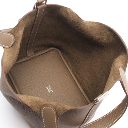 ピコタンロックPM エトゥープ ハンドバッグ トリヨンクレマンス グレーブラウン シルバー金具 K刻印 エルメス バッグ HERMES