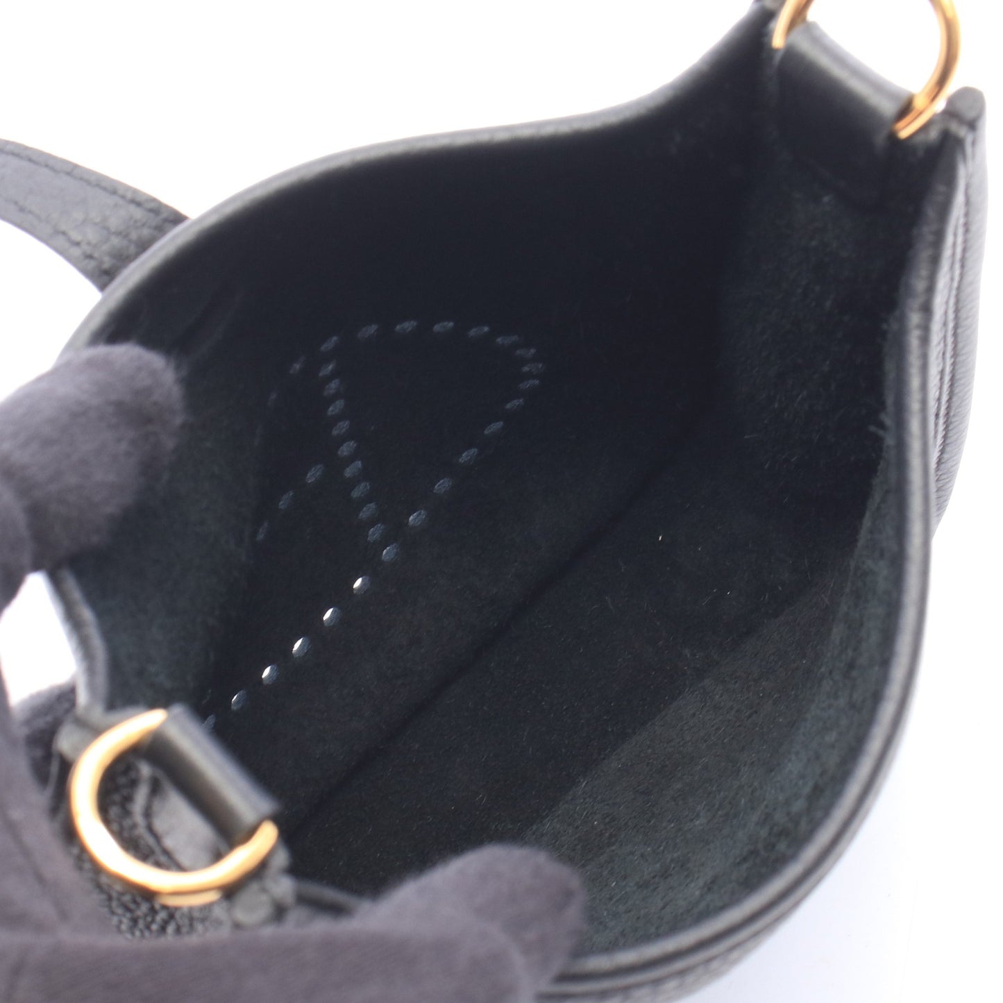エヴリンTPM ショルダーバッグ トリヨンクレマンス ブラック ゴールド金具 G刻印 エルメス