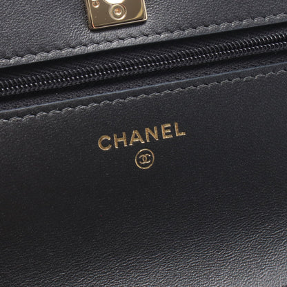 マトラッセ チェーンウォレット ラムスキン ブラック ゴールド金具 シャネル バッグ CHANEL