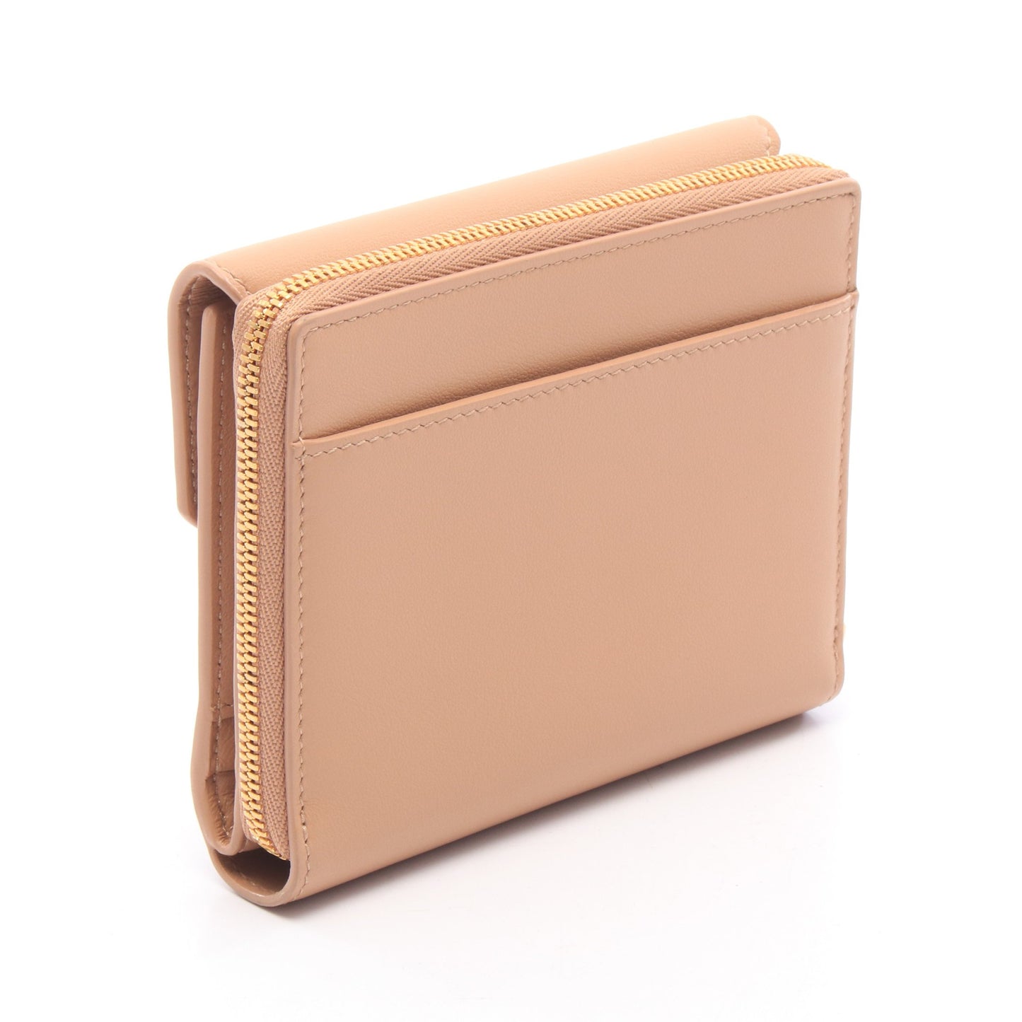 エンベロープ 三つ折り財布 レザー ベージュ バレンシアガ