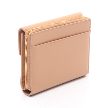 エンベロープ 三つ折り財布 レザー ベージュ バレンシアガ
