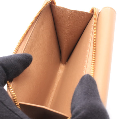 エンベロープ 三つ折り財布 レザー ベージュ バレンシアガ