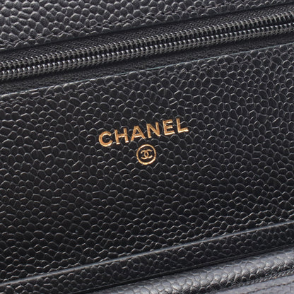 マトラッセ チェーンウォレット キャビアスキン ブラック ゴールド金具 シャネル バッグ CHANEL