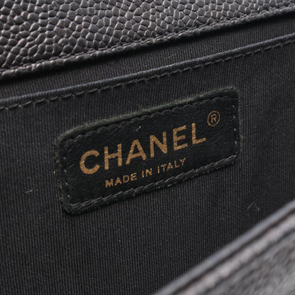 ボーイシャネル チェーンショルダーバッグ キャビアスキン ブラック ゴールド金具 シャネル バッグ CHANEL