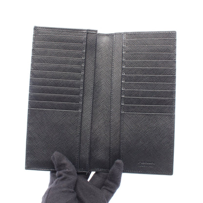 SAFFIANO TRIANG 二つ折り長財布 サフィアーノレザー ブラック プラダ 財布・小物 PRADA