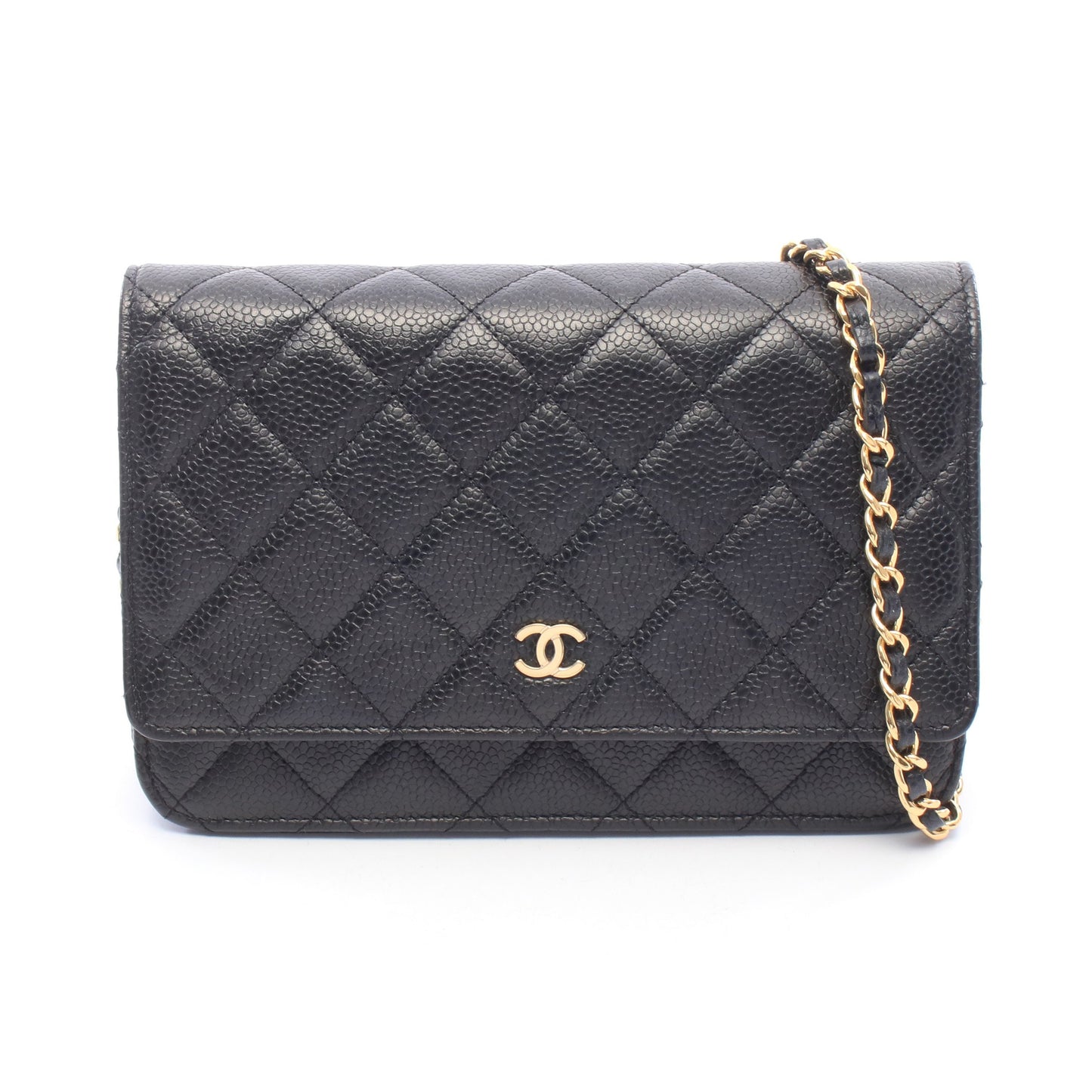 マトラッセ チェーンウォレット キャビアスキン ブラック ゴールド金具 シャネル バッグ CHANEL