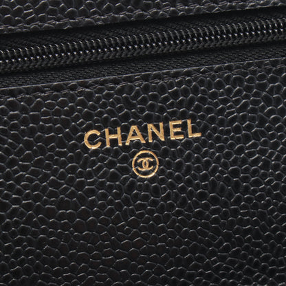 マトラッセ チェーンウォレット キャビアスキン ブラック ゴールド金具 シャネル バッグ CHANEL