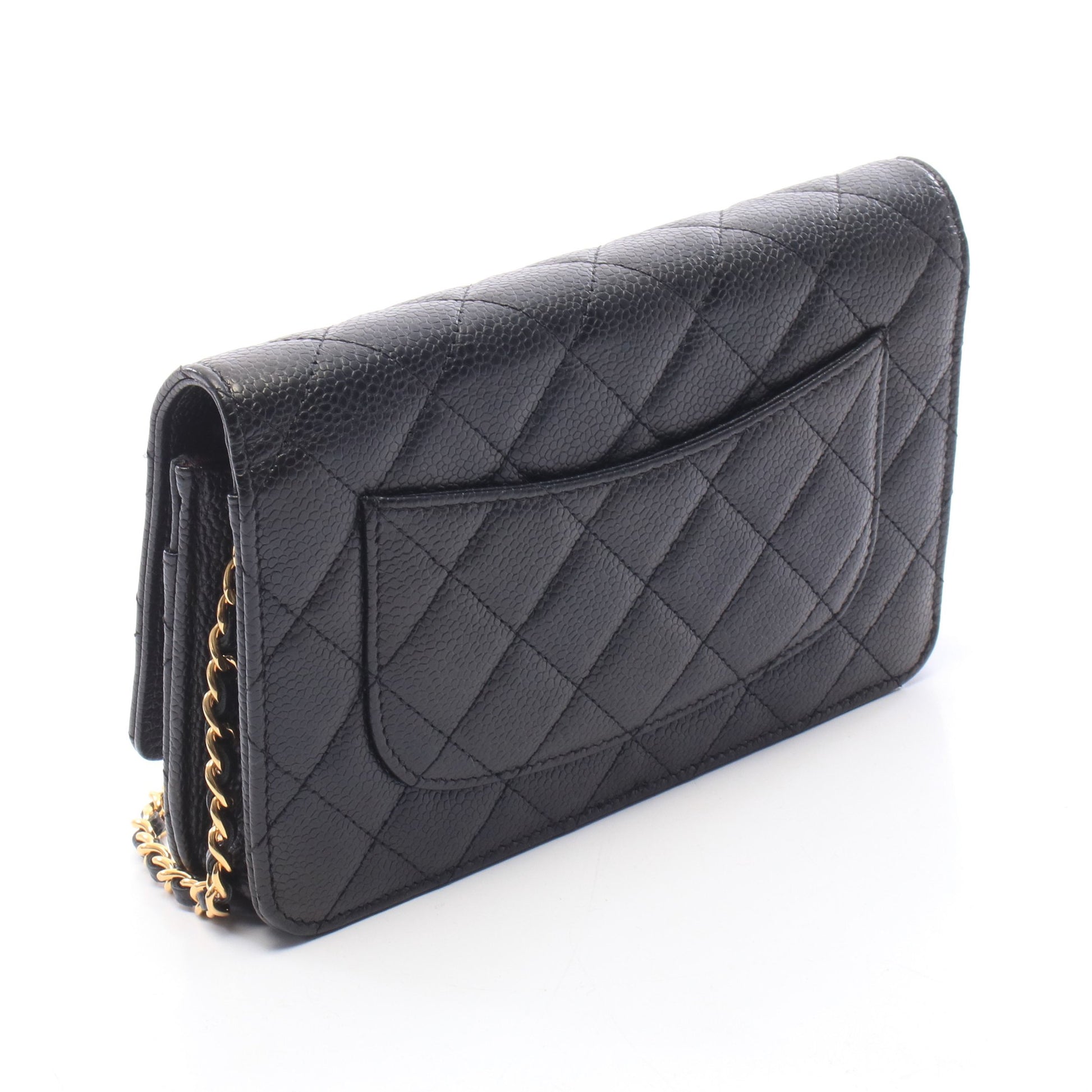 マトラッセ チェーンウォレット キャビアスキン ブラック ゴールド金具 シャネル バッグ CHANEL