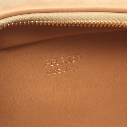オデット シアリング ミニ 2WAY ハンドバッグ フェイクファー レザー ベージュ プラダ バッグ PRADA