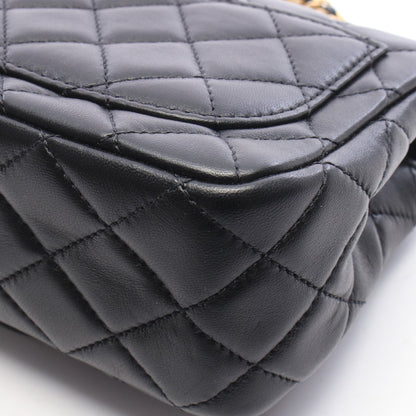 ミニマトラッセ チェーンショルダーバッグ ラムスキン ブラック ゴールド金具 シャネル バッグ CHANEL