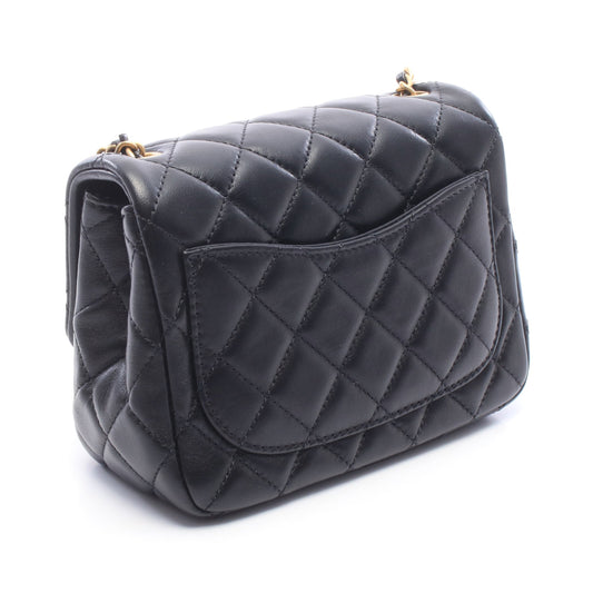 ミニマトラッセ チェーンショルダーバッグ ラムスキン ブラック ゴールド金具 シャネル バッグ CHANEL
