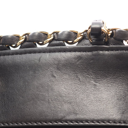 マトラッセ チェーンショルダーバッグ チェーントートバッグ レザー ブラック ゴールド金具 シャネル バッグ CHANEL