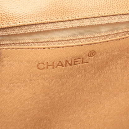 ココマーク ショルダーバッグ キャビアスキン ベージュ ゴールド金具 シャネル バッグ CHANEL
