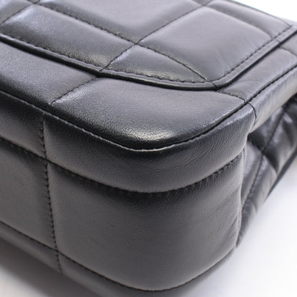 チョコバー ミニフラップ チェーンショルダーバッグ レザー ブラック ゴールド金具 シャネル バッグ CHANEL