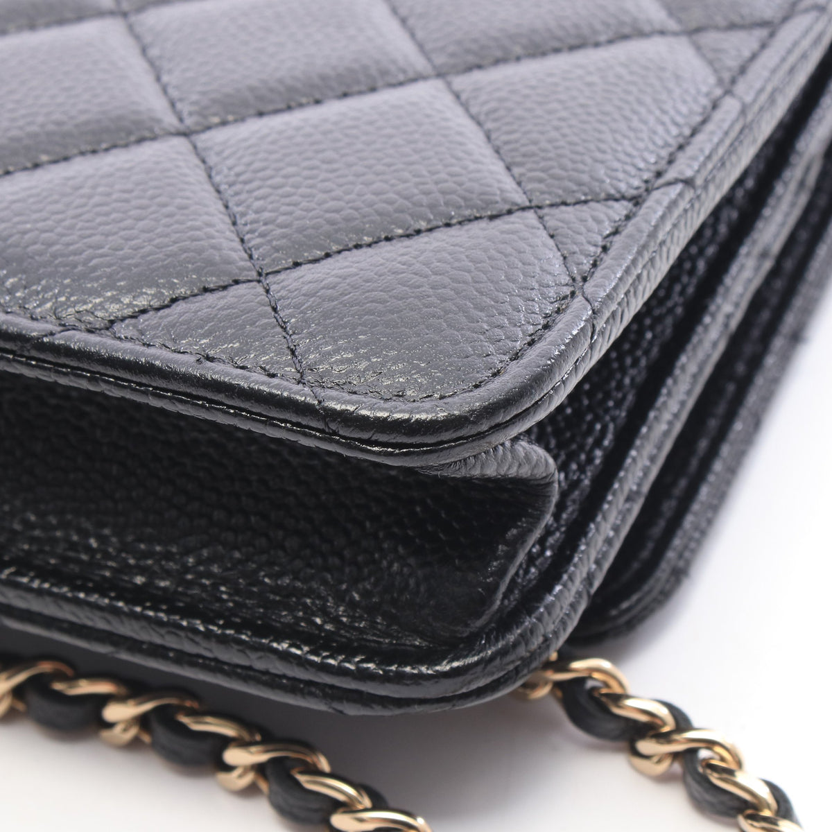 マトラッセ チェーンウォレット キャビアスキン ブラック ゴールド金具 シャネル バッグ CHANEL