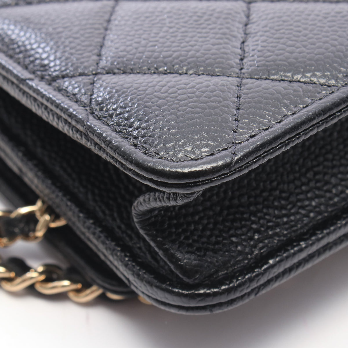 マトラッセ チェーンウォレット キャビアスキン ブラック ゴールド金具 シャネル バッグ CHANEL