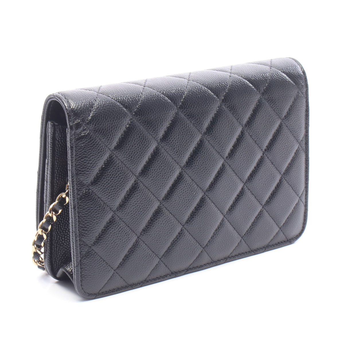 マトラッセ チェーンウォレット キャビアスキン ブラック ゴールド金具 シャネル バッグ CHANEL