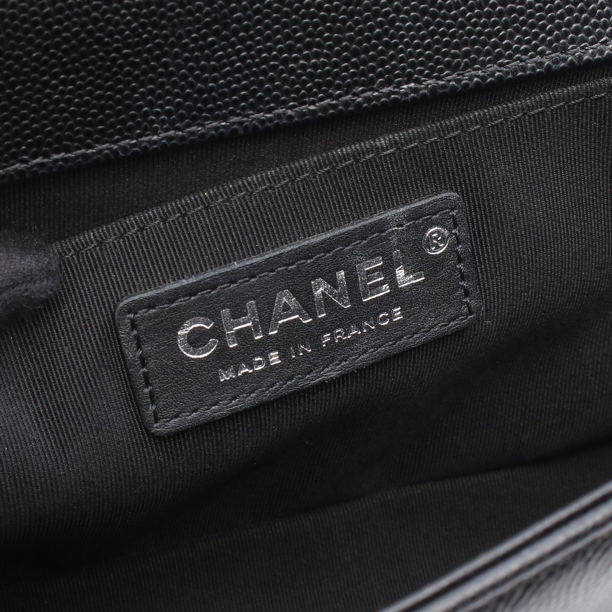 ボーイシャネル チェーンショルダーバッグ キャビアスキン ブラック シルバー金具 シャネル バッグ CHANEL
