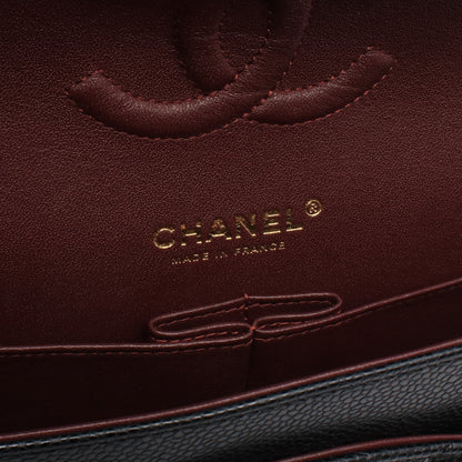 マトラッセ Wフラップ Wチェーンショルダーバッグ キャビアスキン ブラック ゴールド金具 シャネル バッグ CHANEL