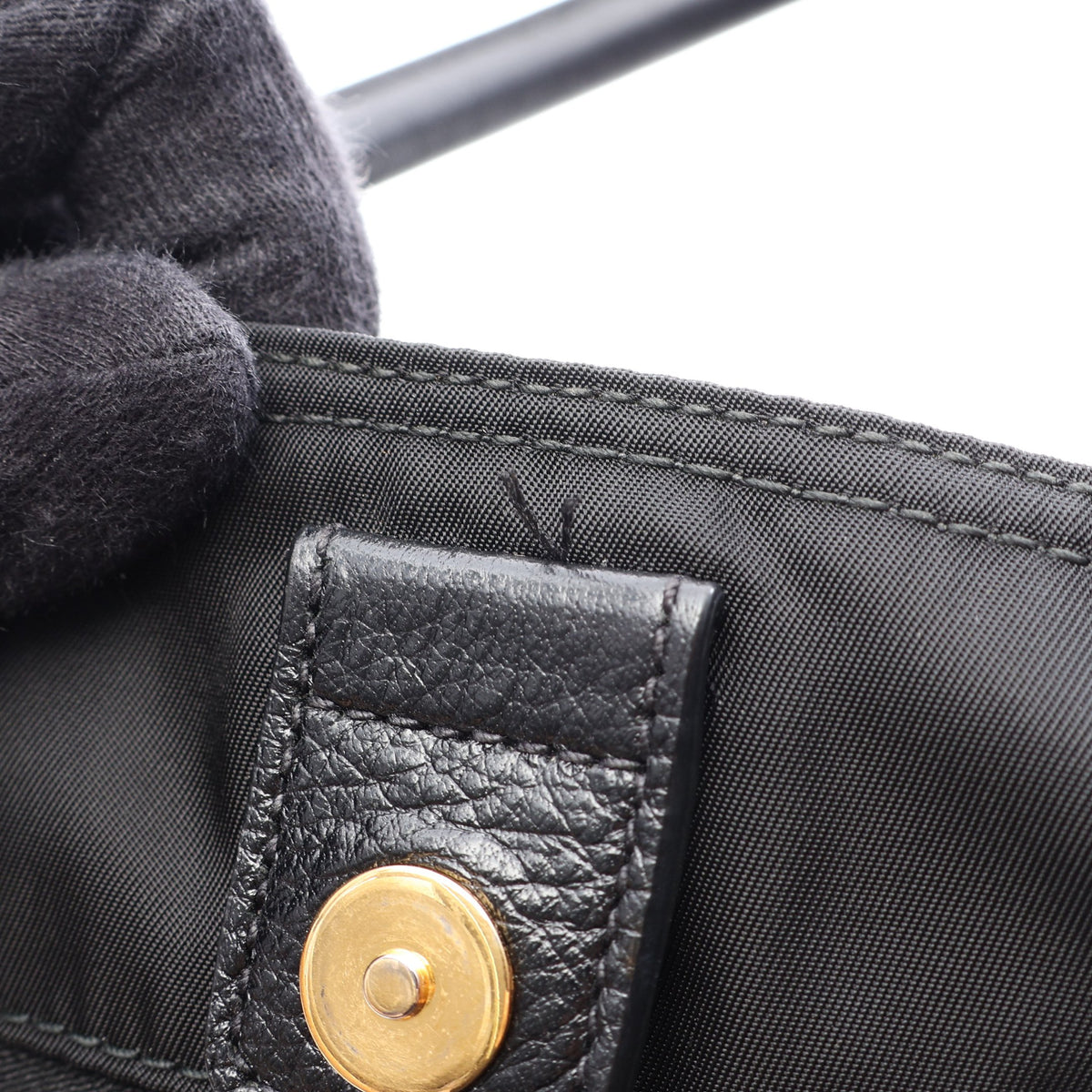 2WAY ハンドバッグ ナイロン レザー ブラック プラダ バッグ PRADA