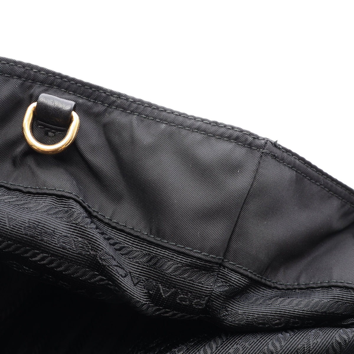 2WAY ハンドバッグ ナイロン レザー ブラック プラダ バッグ PRADA