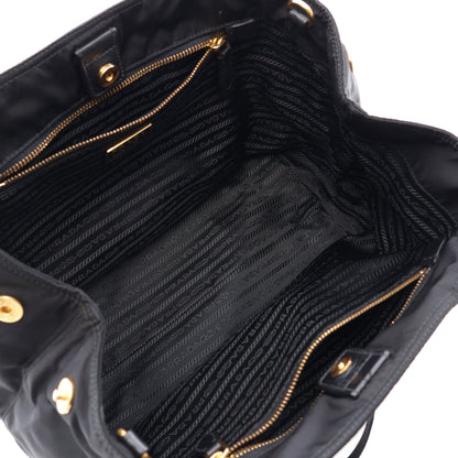 2WAY ハンドバッグ ナイロン レザー ブラック プラダ バッグ PRADA