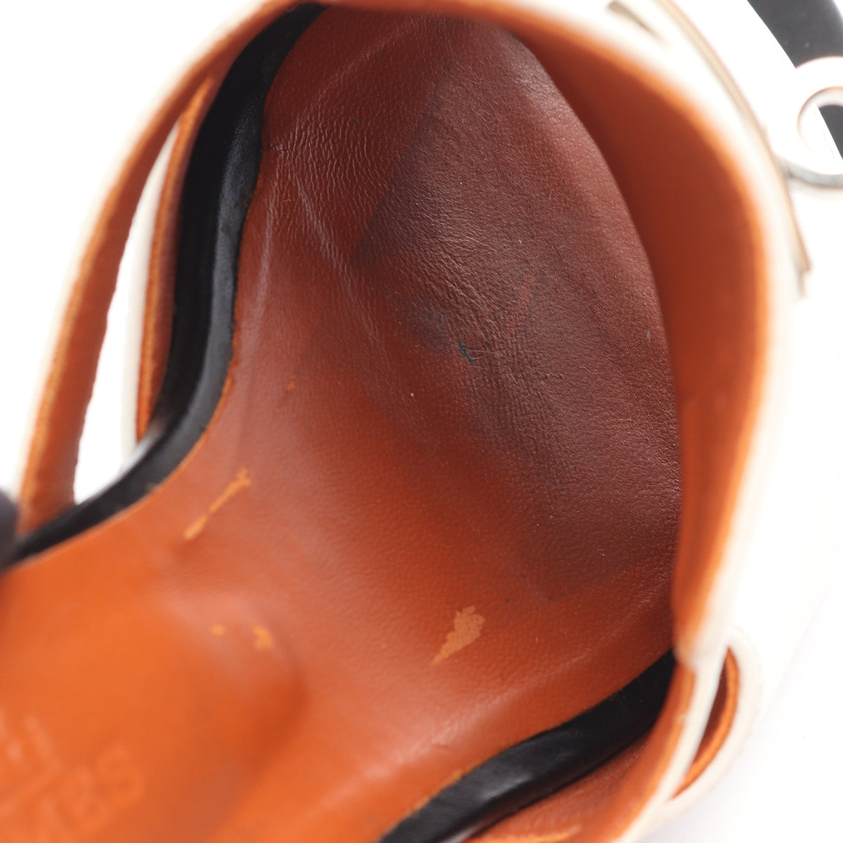 キャンディ ミュール サンダル レザー ホワイト エルメス シューズ HERMES