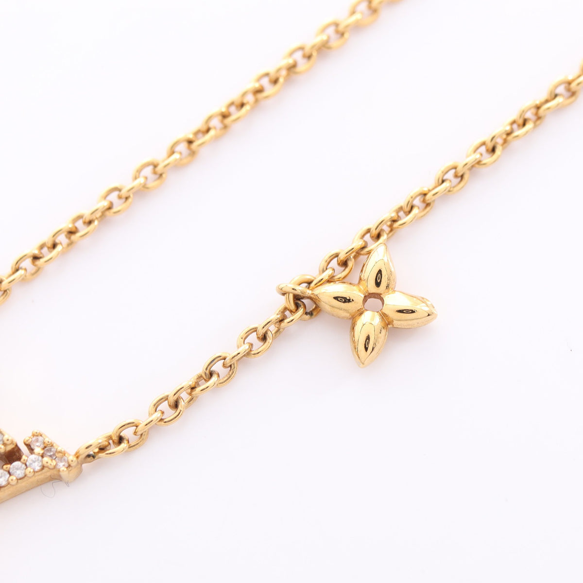 コリエ LV アイコニック ネックレス GP ラインストーン ゴールド クリア ルイヴィトン アクセサリー LOUIS VUITTON