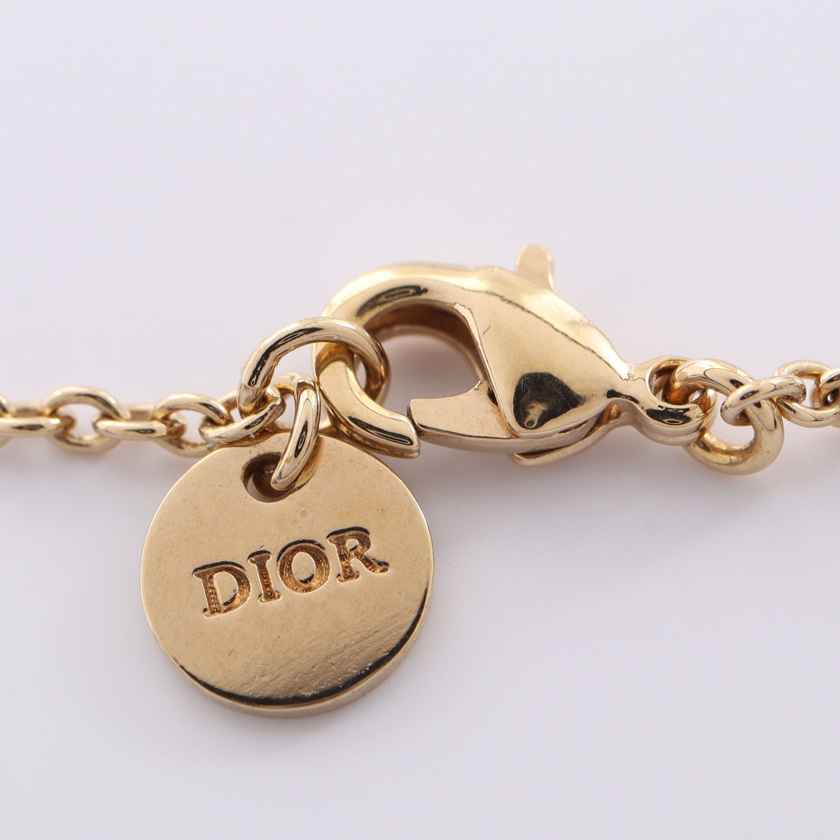 CDロゴ ネックレス GP ラインストーン ゴールド クリア クリスチャンディオール アクセサリー Christian Dior