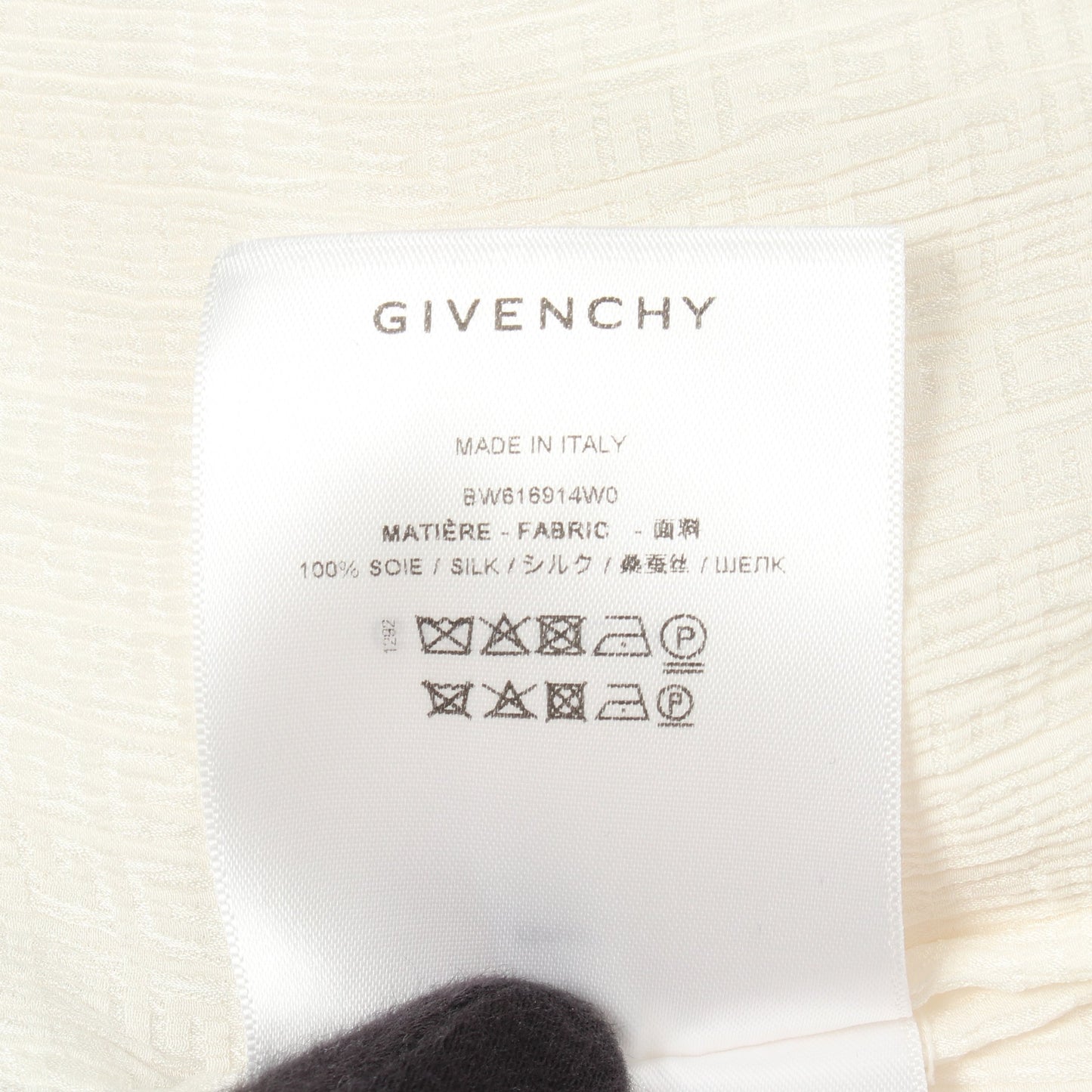 ロゴ総柄 ボウタイ プルオーバー ブラウス シルク ホワイト ジバンシィ トップス GIVENCHY