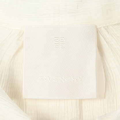 ロゴ総柄 ボウタイ プルオーバー ブラウス シルク ホワイト ジバンシィ トップス GIVENCHY