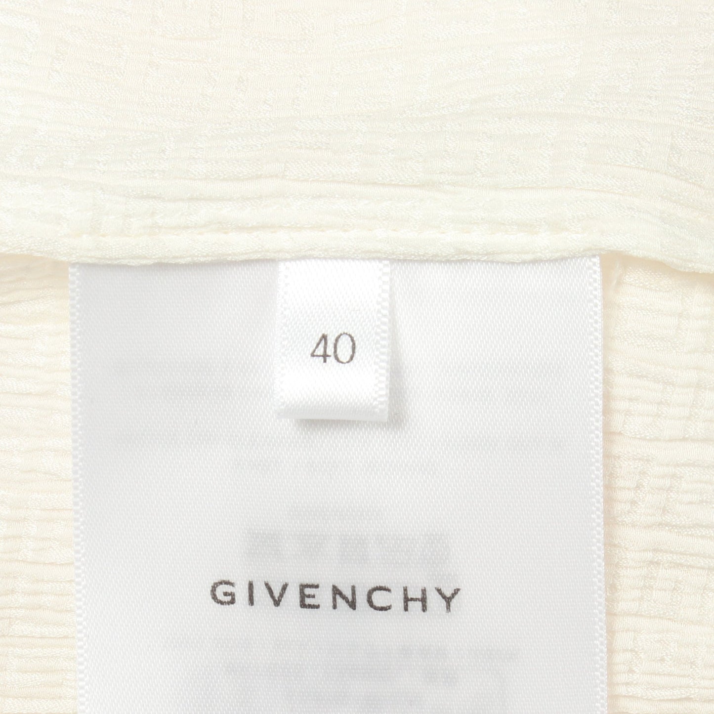 ロゴ総柄 ボウタイ プルオーバー ブラウス シルク ホワイト ジバンシィ トップス GIVENCHY
