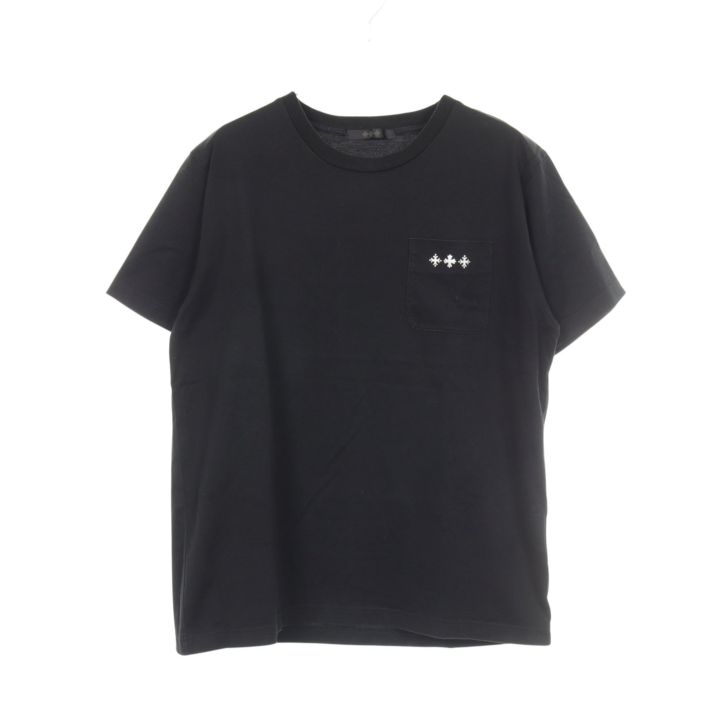 ロゴスタッズ ポケット付き 半袖Tシャツ コットン ブラック タトラス
