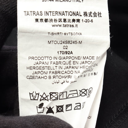 ロゴスタッズ ポケット付き 半袖Tシャツ コットン ブラック タトラス