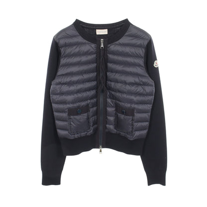 CARDIGAN TRICOT ニット切替 ダウンジャケット ナイロン ウール ネイビー モンクレール