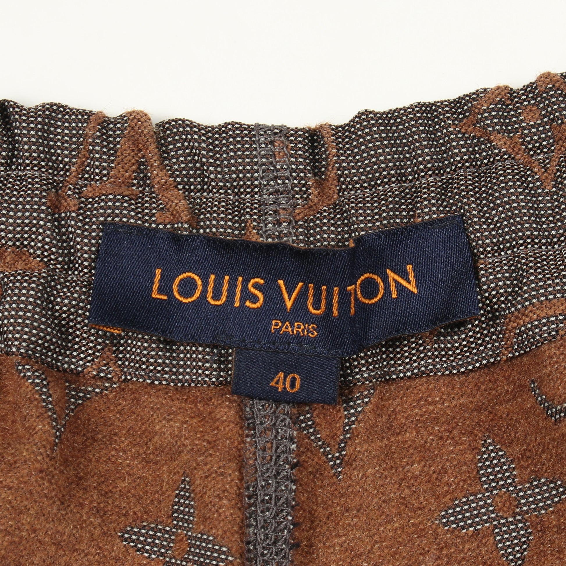 モノグラム ハーフ パンツ ウール ベージュ ブラウン ルイヴィトン ボトムス LOUIS VUITTON