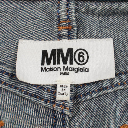 ワイド デニムパンツ コットン インディゴブルー エムエムシックスメゾンマルジェラ ボトムス MM6 MAISON MARGIELA