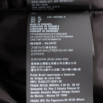 Re-Nylon フード付き 中綿 アノラック ジャケット ナイロン ブラック プラダ