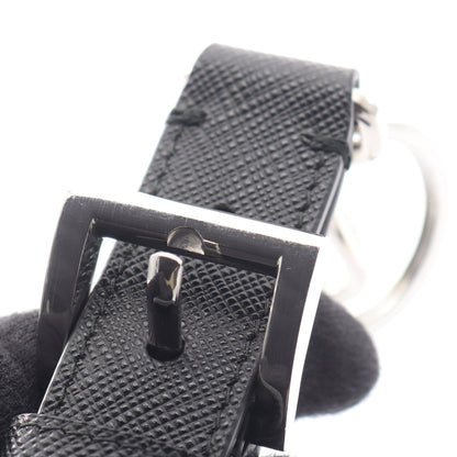SAFFIANO キーホルダー バッグチャーム サフィアーノレザー ブラック プラダ