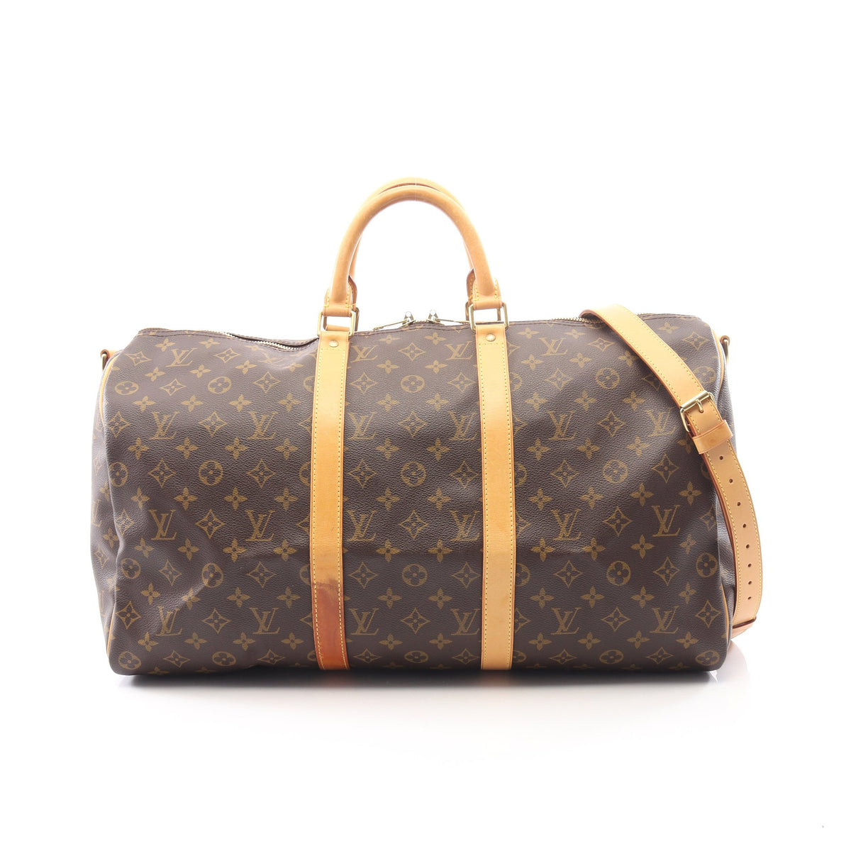 キーポル バンドリエール50 モノグラム 2WAY ボストンバッグ PVC レザー ブラウン ルイヴィトン バッグ LOUIS VUITTON