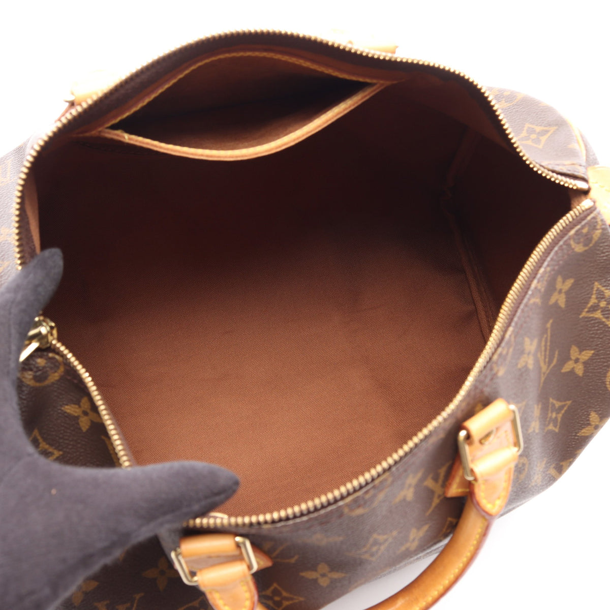 スピーディ35 モノグラム ハンドバッグ PVC レザー ブラウン ルイヴィトン バッグ LOUIS VUITTON