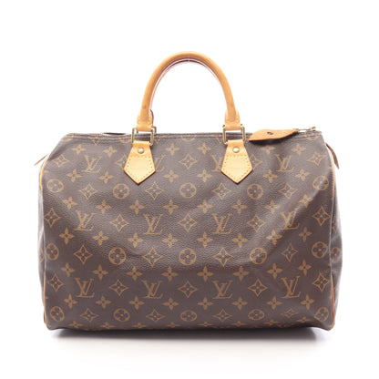スピーディ35 モノグラム ハンドバッグ PVC レザー ブラウン ルイヴィトン バッグ LOUIS VUITTON