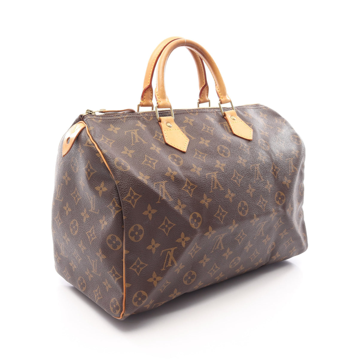 スピーディ35 モノグラム ハンドバッグ PVC レザー ブラウン ルイヴィトン バッグ LOUIS VUITTON