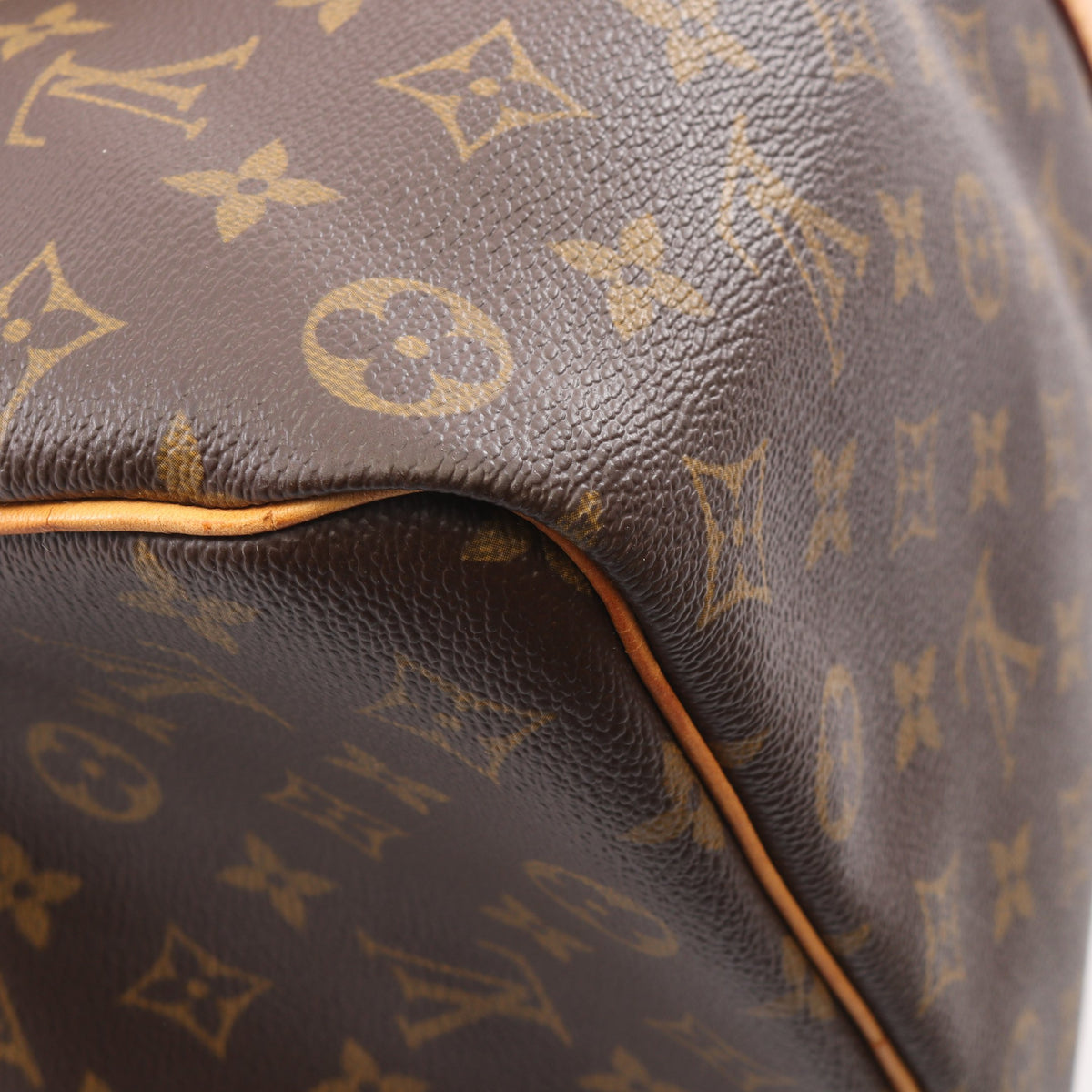 キーポル50 モノグラム ボストンバッグ PVC レザー ブラウン ルイヴィトン バッグ LOUIS VUITTON