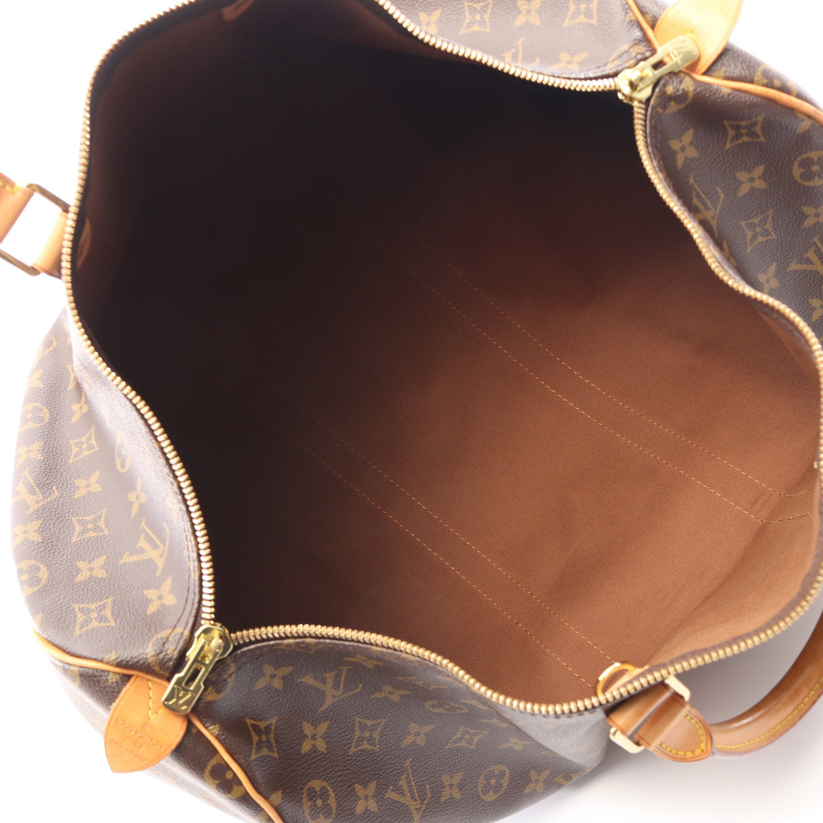 キーポル50 モノグラム ボストンバッグ PVC レザー ブラウン ルイヴィトン バッグ LOUIS VUITTON